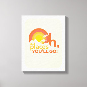 Oh, The Places You'll Go! Landscape Typography Canvas Print