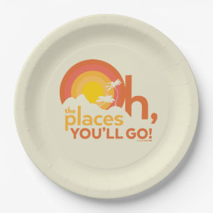 Oh, The Places You'll Go! Landscape Typography Paper Plate