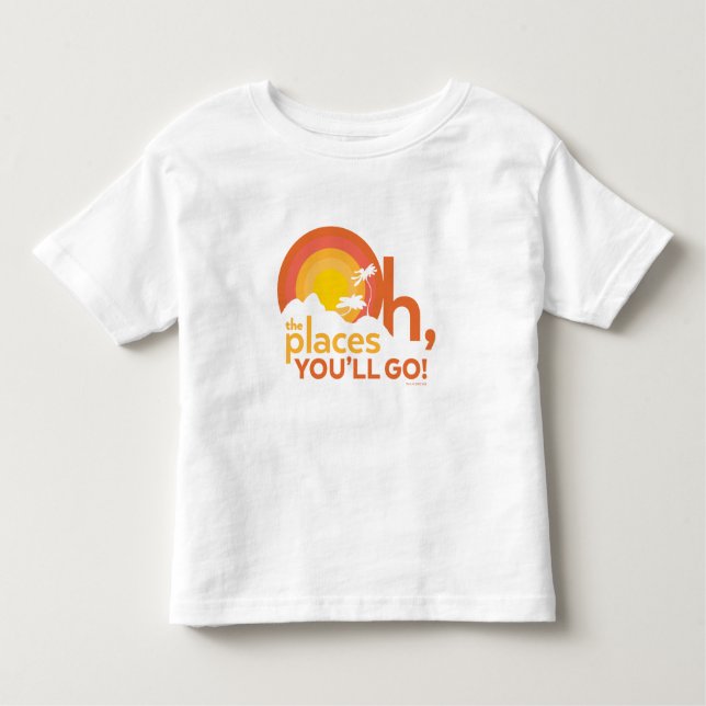 Oh, The Places You'll Go! Landscape Typography Toddler T-Shirt (Front)