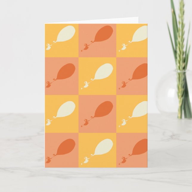 Oh, the Places You'll Go | Orange Block Pattern Card (Front)