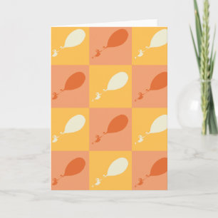 Oh, the Places You'll Go Orange Block Pattern Card