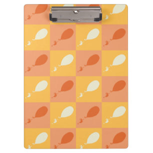 Oh, the Places You'll Go   Orange Block Pattern Clipboard