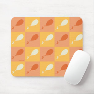 Oh, the Places You'll Go Orange Block Pattern Mouse Pad