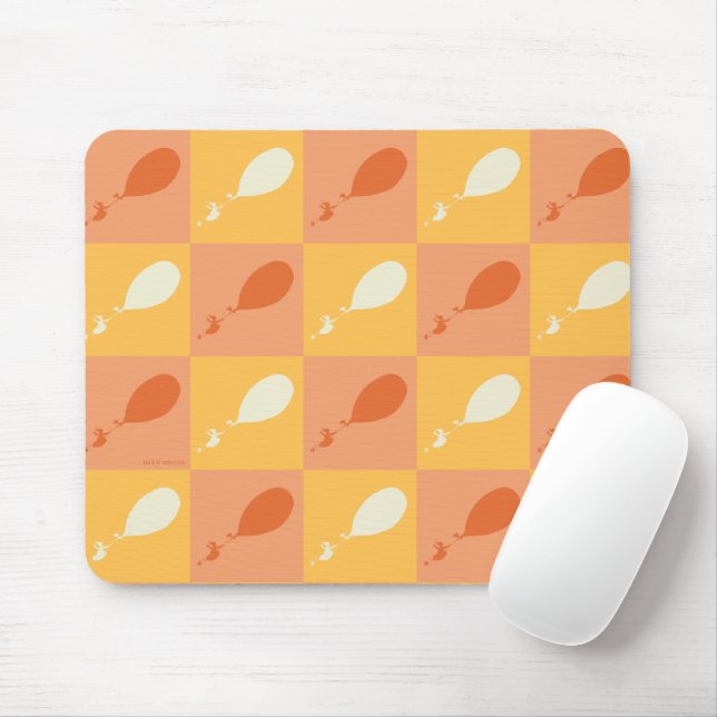 Oh, the Places You'll Go | Orange Block Pattern Mouse Pad (With Mouse)