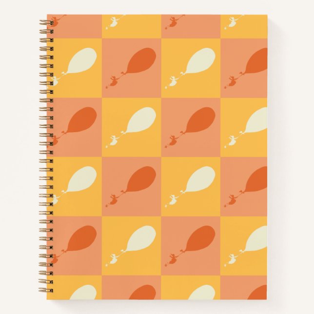 Oh, the Places You'll Go | Orange Block Pattern Notebook (Front)