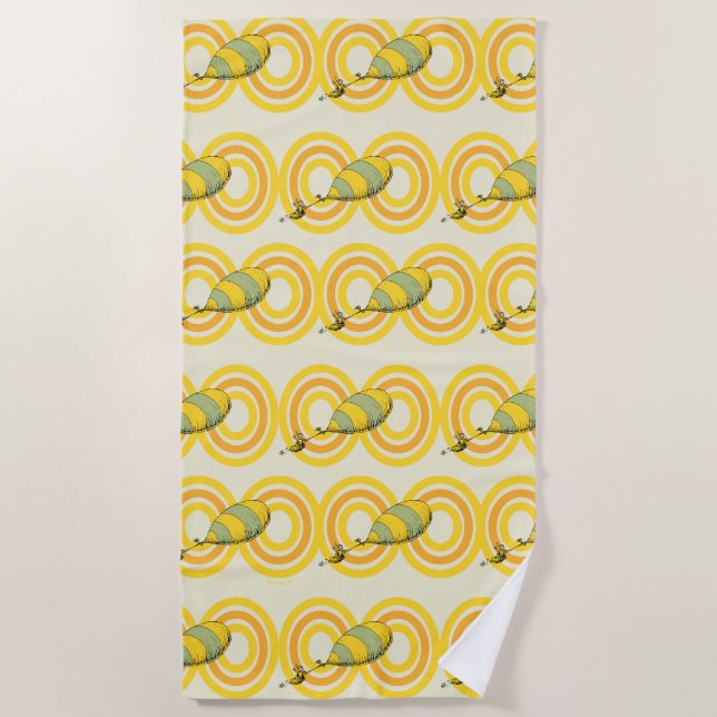 Oh, the Places You'll Go | Orange Pattern Beach Towel (Front)