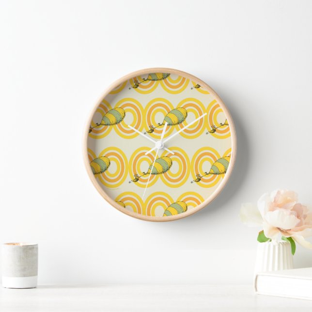 Oh, the Places You'll Go | Orange Pattern Clock (Home)