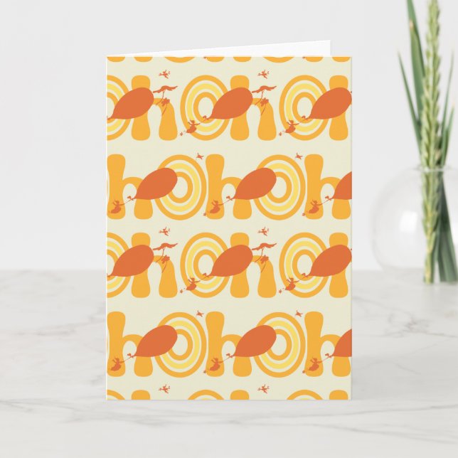 Oh, the Places You'll Go | Orange Text Pattern Card (Front)