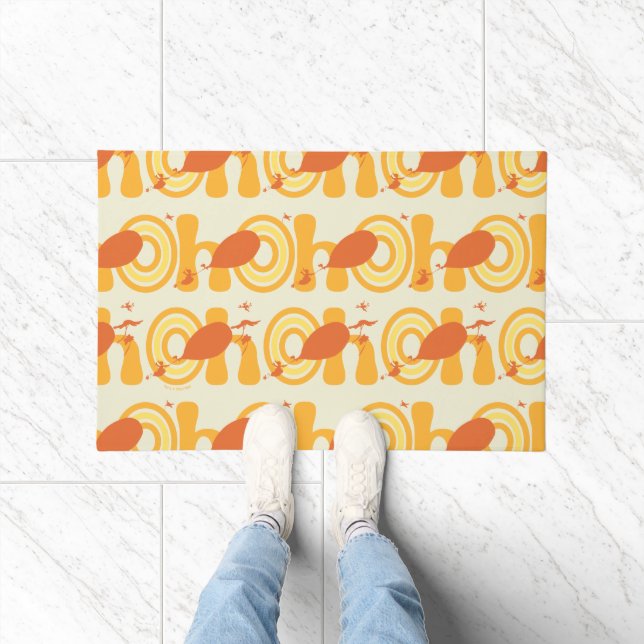 Oh, the Places You'll Go | Orange Text Pattern Doormat (Indoor)
