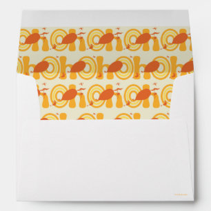 Oh, the Places You'll Go   Orange Text Pattern Envelope