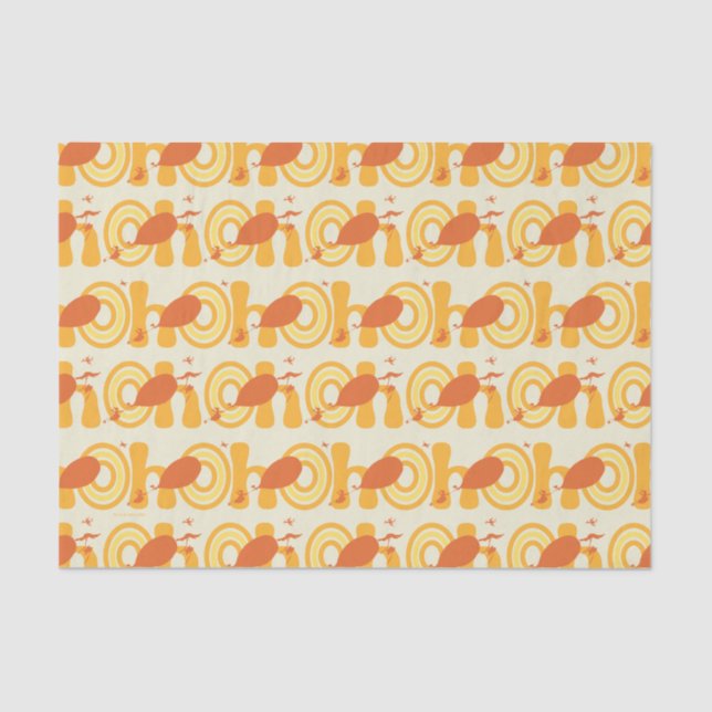 Oh, the Places You'll Go | Orange Text Pattern Tissue Paper (Front)
