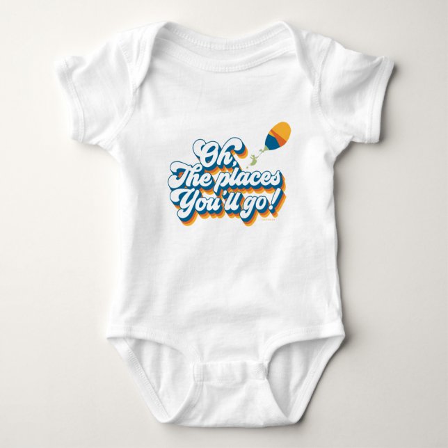 Oh, The Places You'll Go! Quote with Balloon Baby Bodysuit (Front)