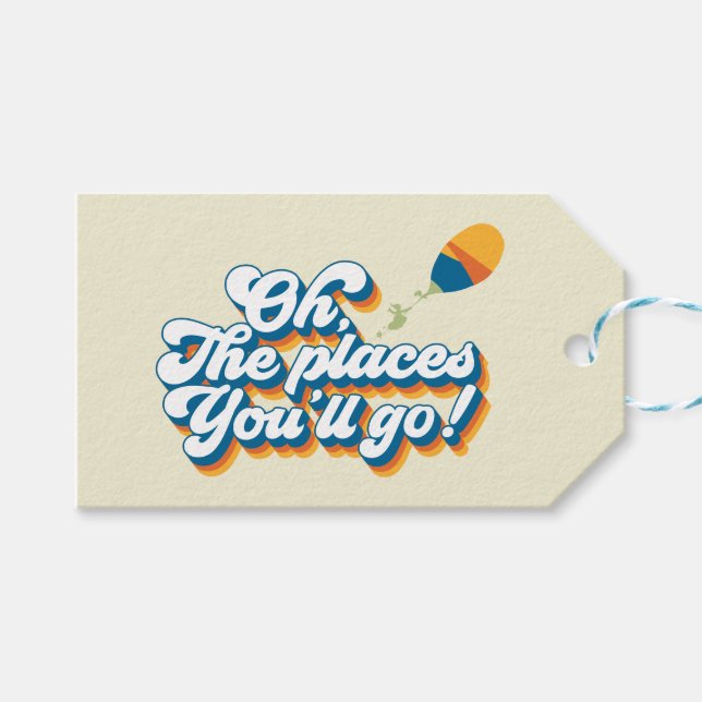 Oh, The Places You'll Go! Quote with Balloon Gift Tags (Front (Horizontal))