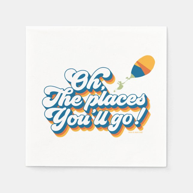 Oh, The Places You'll Go! Quote with Balloon Napkin (Front)
