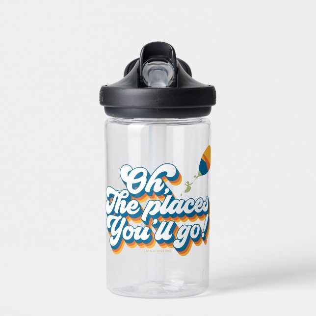 Oh, The Places You'll Go! Quote with Balloon Water Bottle (Front)