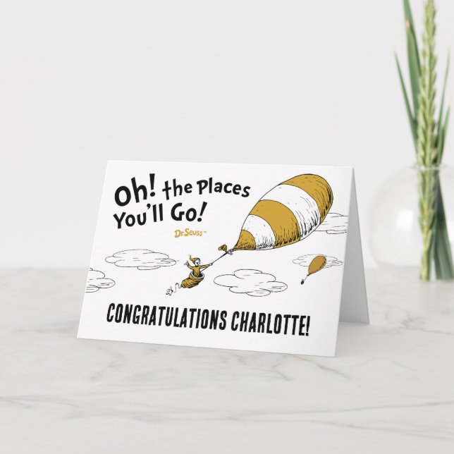 Oh, The Places You'll Go! Retro Graduation Card (Front)