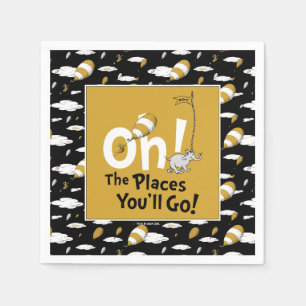 Oh, The Places You'll Go! Retro Graduation Napkin