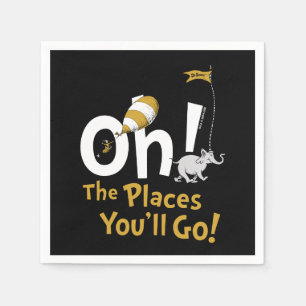 Oh, The Places You'll Go! Retro Graduation Napkin