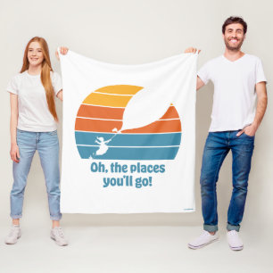 Oh, The Places You'll Go! Retro Sunset Fleece Blanket