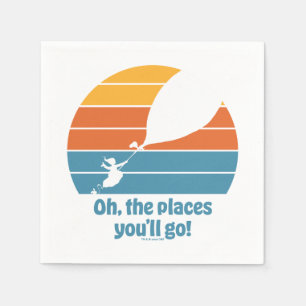 Oh, The Places You'll Go! Retro Sunset Napkin