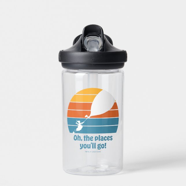 Oh, The Places You'll Go! Retro Sunset Water Bottle (Front)