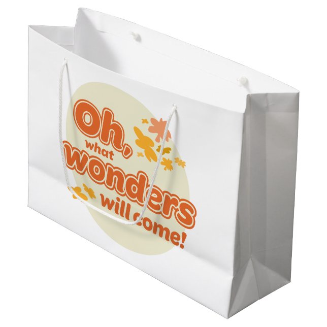 Oh, The Places You'll Go! "What Wonders Will Come" Large Gift Bag (Front Angled)