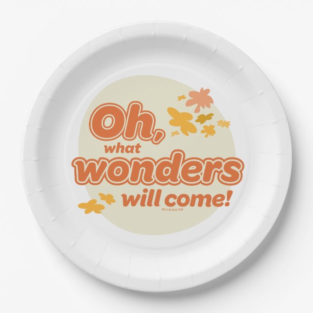 Oh, The Places You'll Go! "What Wonders Will Come" Paper Plate (Front)