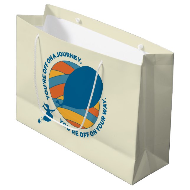 Oh, The Places You'll Go! "You're Off On Your Way" Large Gift Bag (Front Angled)