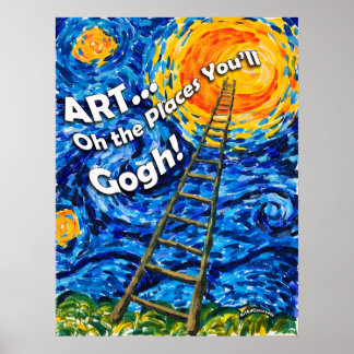 Oh the Places You'll Gogh! Poster