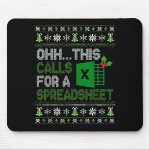 Oh This Calls For A Spreadsheet Christmas Excel Mouse Pad