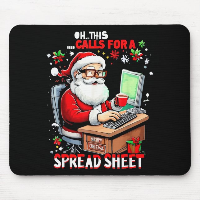 Oh This Calls For A Spreadsheet, Funny Excel Chris Mouse Pad (Front)