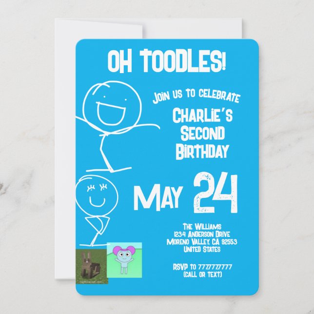 Oh, Toodles | Sam & Friends Birthday Invitation (Front)