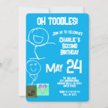 Oh, Toodles | Sam & Friends Birthday Invitation<br><div class="desc">Invite all your family and friends to your child's birthay with these simple and modern Sam and Friends Birthday invitations. Personalise by adding all your party details!</div>