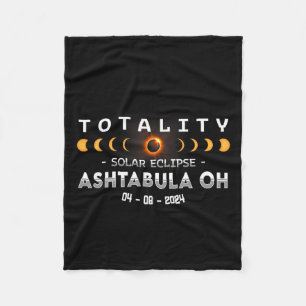 Oh Total Solar Eclipse 2024 Fleece Blanket