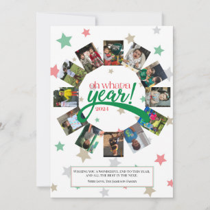 Oh Wat a Year Holiday Card, New Year's Greeting Card