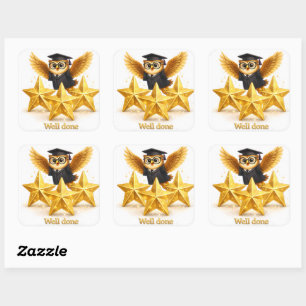Oh well done three goal stars achievement square s sticker
