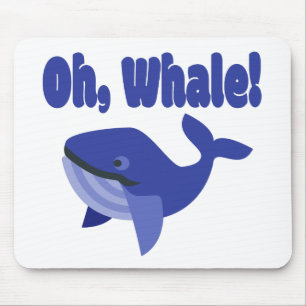 Oh, Whale Pun Funny Mouse Pad