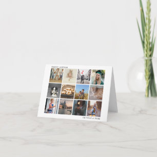 Oh What a Year Photo Collage Modern Christmas Holiday Card