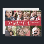 Oh What Fun 6 photo Holiday Photo Card<br><div class="desc">Highlight 6 of your favourite photos with this super fun card. Has fun,  energetic type with lots of snowy snowflakes and holiday goodness. Oh What Fun!</div>