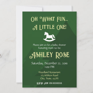Oh What Fun, A Little One! baby shower invitation