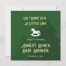 Oh What Fun, A Little One! Baby Shower Thank You