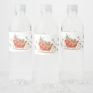Oh What Fun Christmas Birthday Party Water Bottle  Label