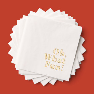 Oh What Fun Christmas Carol Party Foil Napkins