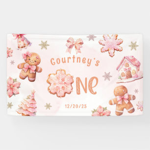Oh What Fun Christmas Cookie 1st Birthday Banner
