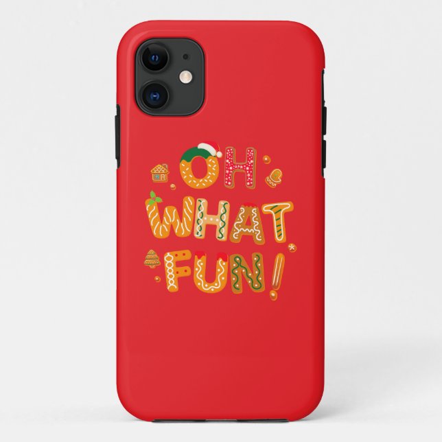 Oh What Fun Christmas Gingerbread Cookies Case-Mate iPhone Case (Back)