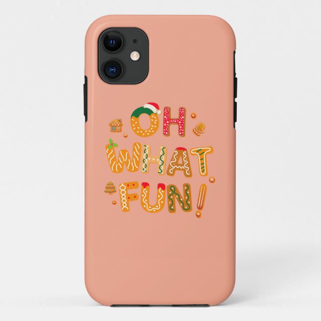 Oh What Fun Christmas Gingerbread Cookies Case-Mate iPhone Case (Back)