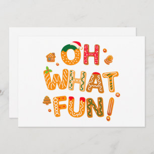 Oh What Fun Christmas Gingerbread Cookies Holiday Card