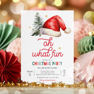 Oh What Fun Christmas Holiday Cocktail Party Invitation