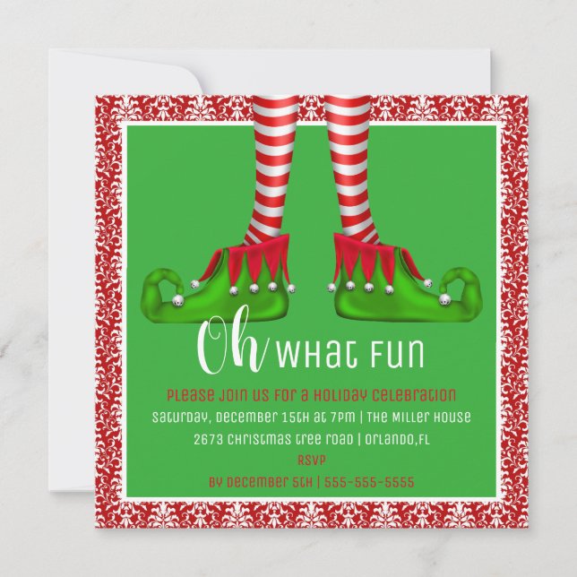 Oh, What Fun Christmas Party Invitation (Front)
