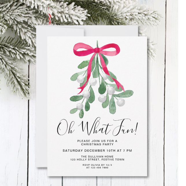 Oh What Fun Christmas Party Invitation (Creator Uploaded)